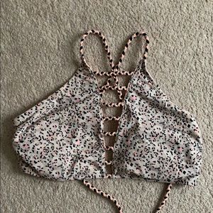 Target leopard high neck bikini top